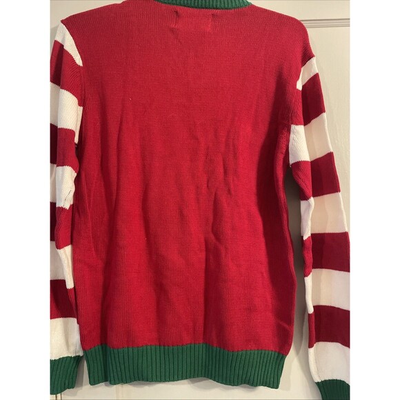 Women’s Ugly Christmas Holiday Green Red White Ugly Sweater Size Large - Picture 5 of 5